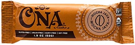 Mocha Java Bar by Ona, Caffeinated Chocolate Snack Bars, Paleo, Organic, Gluten Free (12 Pack)
