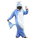 WOTOGOLD Animal Cosplay Costume Unisex Adult Blue Whale Pajamas