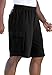 Kingsize Men's Big & Tall Fleece Cargo Shorts, Black Big-2Xl