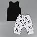 2pcs Toddler Kids Baby Boy Cool Sleeveless T-shirt Vest+Pants Clothes Outfit Set