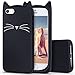 iPhone 5s Case, MC Fashion Cute 3D Black Meow Party Cat Ears Kitty Whiskers Soft Silicone Case for iPhone 5/5s (Cat Whiskers)