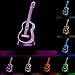 3D Guitar LED Night Light Multi 7 Color changing Touch Switch Optical table lamp USB Powered Home Room Bar Party Festival Decor Kids Birthday Creative Gifts Toys
