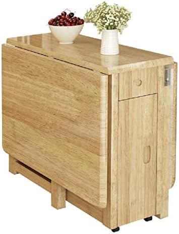 ダイニングテーブルノルディックホーム伸縮式折りたたみデスクスモールアパートメントソリッドウッド長方形ダイニングテーブルの