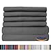 Cal King Size Bed Sheets - 6 Piece 1500 Supreme Collection Fine Brushed Microfiber Deep Pocket California King Sheet Set Bedding - 2 Extra Pillow Cases, Great Value, California King, Gray