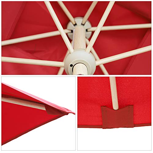 Sekey Balkon Sonnenschirm Marktschirm Gartenschirm Terrassenschirm Sonnenschutz UV 50+ Rechteckig – Bild 6