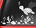 Sea Turtle And Shells Decal Sticker - White 5