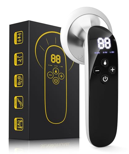 Cellulite Massager - RF Body Sculpting Machine, Handheld Body Massager with 3 modes, 10 Levels of Intensity, Smart timing Heating function & Ergonomic Design for Belly, Neck, Leg, Hip, Arm(RF+EMS)