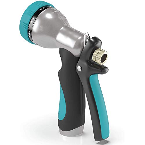 Heavy Duty Garden Hose Nozzle Hand Sprayer with 9 Adjustable Spray