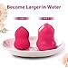 BEAKEY 5+1 Pcs Makeup Sponge & Pocket Makeup Mirror, Multi-Colored Foundation Blending Sponges Gourd-Shaped, for Applying Liquid Foundation, Cream, Powder