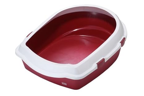 Europet Bernina 441-130872 Katzentoilette mit Rand Jumbo, 56 x 70 x 27 cm, Farbe rot