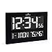 MARATHON CL030059 “The Reverse Clock” From the Marathon Designer Collection. Jumbo Atomic Wall Clock with Date, Indoor Temperature and Humidity. (Black)