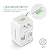 TENACHI Universal Travel Plug Adapter Converter Built-in Surge Protector All in One Power Outlet Wall Charger Adaptor Works in 150 Countries EU UK US AU