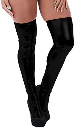 Holly Gibbons Women's Sexy Wet Look Thigh-High Stockings