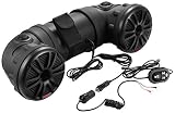 Boss Audio ATV25B All-Terrain Sound System - Two 6.5" Weatherproof Speakers / Tweeters, Built-in Amplifier, Bluetooth Remote, Ideal for ATV/UTV and 12 Volt Applications