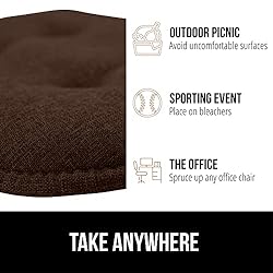 Gorilla Grip Tufted Memory Foam Chair Cushions, Set