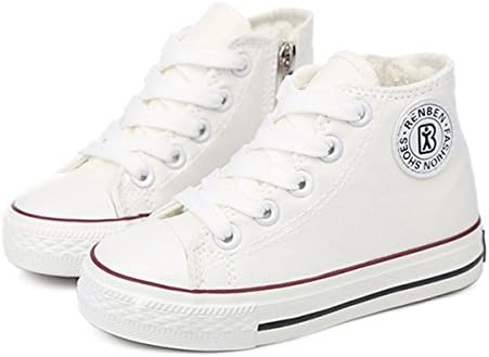 GZYIBU Kids Boys Girls Canvas High Top Gym Shoes Trainers Sneakers Toddler  Little Kid  Big Kid   White  2.5 M US Little Kid