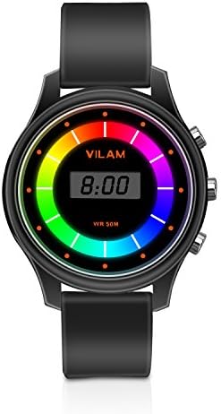 Rainbow Coloured Lights Kids Watch - 7 Colors Flashing 50M Waterproof Children Electronic Watch, Washable Comfortable Watchband Digital Child Wrist Watch for Boys and Girls as Christmas Gift