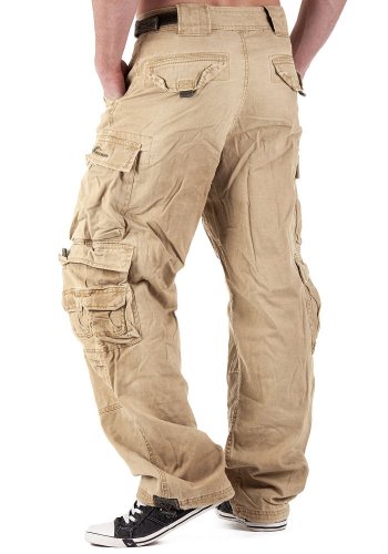 Jet Lag Herren Hose Cargo beige 007 3XL/34 – Bild 3