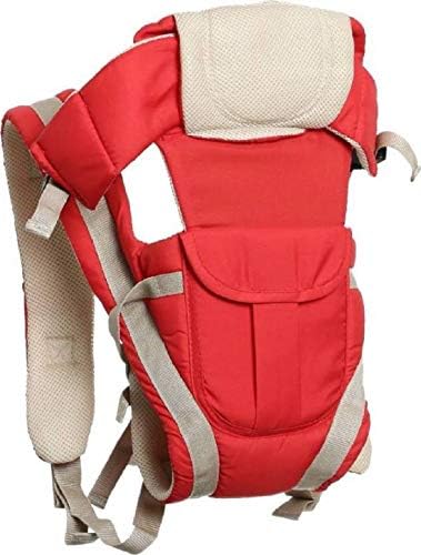Chinmay Kids Baby's Carrier Bag Belt with Hip Seat and Head Support for 0-24 Months (Cherry Red)