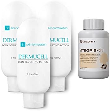 Dermucell Buy 3 Get 1 Dermucell FREE - SAVE $52.97 & VitegriSkin 30 Capsules - Cellulite Reduction Cream