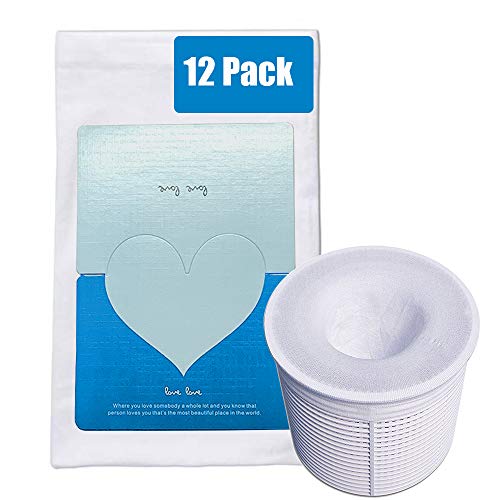 VSECUON Pool Skimmer Socks,12 Pack Pool Filter Socks Reusable Pool and