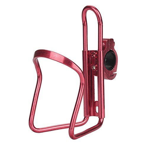 KingWo Bike Bicycle Cycling Aluminum Water Bottle Holder Cage Rack 4 Color Optional (Red)