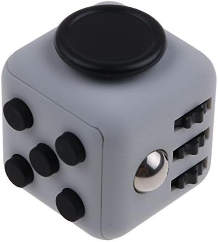 Grand Oasis Anti Stress Cube for Adults Relieves Fidget Cube for Fidgeters,Grand Oasis Best Relax Toy for Children with Buttons(Deep Grey)