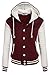 Zeagoo Women's Fleece Varsity Baseball Hoodie Jacket
