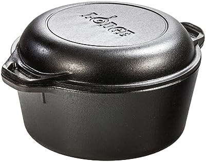 Lodge L8DD3 Cast Iron Double Dutch Oven, 5-Quart price in UAE