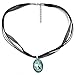 Laura Milnor Iverson Raven Necklace Teal Moon Crow Bird Silhouette Bohemian Handmade Jewelry Art Pendant