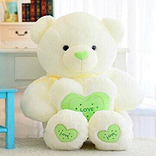 Green Heart Bear Lovely Stuffed Toys 60cm Teddy Plush Pillow With Soft Dolls Birthday Valentines For Kids Christmas Gift