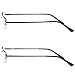 DOUBLETAKE Reading Glasses - 2 Pairs Compact Case Semi Rimless Readers