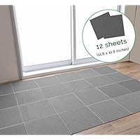 LOOBANI Non-Slip Treads Mat for Dogs and Pets, Self-Adhering Removable Washable Step Rugs Floor Protector for Skid Indoor Surfaces- Set of 12