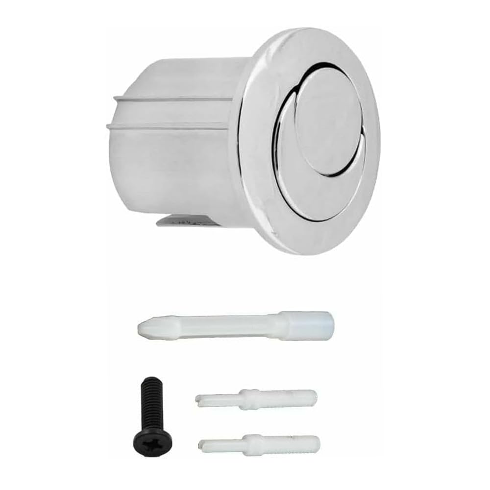 YUCKMZ Dual Flush Push Button Threaded Push Rods Short Body D2D Chrome Compatible With AH0001800R D2D Toilet Flush Push Button