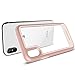 BENTOBEN iPhone Xs Case (2018), iPhone X Case, Slim Clear Crystal Shockproof Detachable Hard Back Reinforced Frame Bumper 2 in 1 Protective Case for Apple iPhone Xs/iPhone X/10 (5.8 inch), Rose Gold