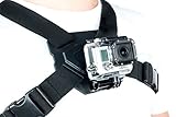 Higher Quality GoPro Chest Mount Sits Higher on the Body Compatible with All GoPro Hero 2, 3, 4