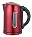 Ovente 1.7 Liter BPA-Free Temperature Control Stainless Steel Cordless Electric Kettle with Keep Warm Function, Auto Shut-Off and Boil-Dry Protection, Dark Cherry Red, WITH BEEP (KS88R)