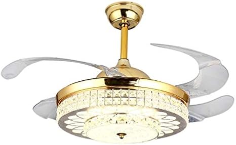 Hu Wei Invisible Crystal Fan Led Chandelier Home Living Room