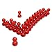 Red Magnetic Push Pins (Set of 30) Vibrant Red Color Translucent Fridge Magnets