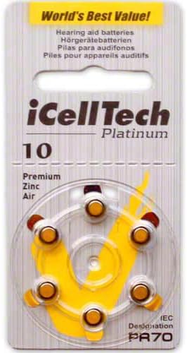 iCell Tech Size 10 Hearing Aid BatteriesPlatinum