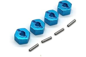 RWLZLB 16440 Upgrade Metal Wheel Hex ＆ M20101 Wheel Hex Pins Parts, 12mm Hexagonal Coupler Hub Adapter for Hyper Go H14BM H16BM H16GT H16DR H16PL RC Car, Upgrade Parts for MJX 16207-16210 14301 14210