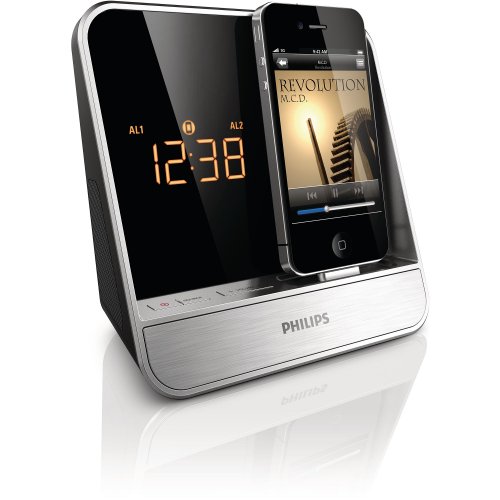 Philips AJ5300D/37 Alarm Clock Radio for 30-pin iPod/iPhone (Silver)