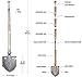 Folding Shovel and Camping Multitool - Survival Shovel with Heavy Duty Blade. Portable and Lightweight Military Grade Camp Shovel and Entrenching Tool for Hiking, Snow, Backpacking, and Car Safety.