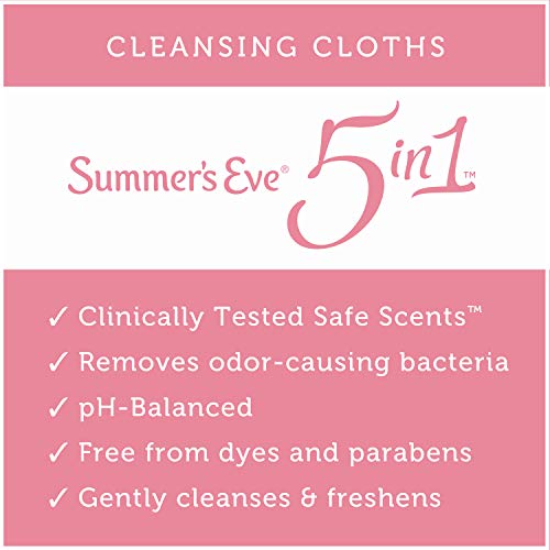 Summer's Eve Cleansing Cloths, pH-Balanced, Dermatologist & Gynecologist Tested, Sheer Floral, 32 count, Pack of 4 - Image 3