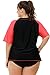 SOCIALA Womens Plus Size Swim Shirt Sun Protection Rash Guard Swimsuit 2X Black