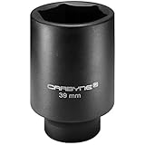 Carbyne 1/2-Inch Drive 39 mm Deep Impact Socket, 6-Point | Chrome Molybdenum Steel | Axle Nut Socket