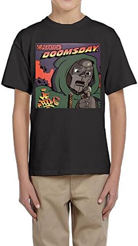 NOSOSO Metal Face Mf Doom Short Sleeve Tees V-Neck T Shirts For Men