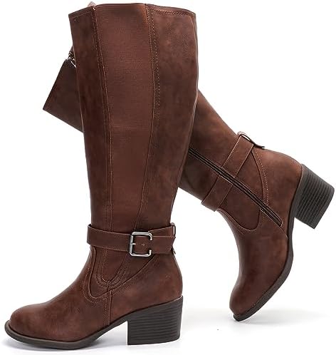 Luoika Women's Extra Wide Calf Knee High Boots, Wide Width Winter