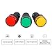 uxcell 6Pcs Red Green Yellow Indicator Light AC/DC 12V, 22mm Panel Mount, for Electrical Control Panel, HVAC, DIY Projects