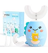 Kids U Shaped Electric Toothbrush with 4 Brush Heads, Ultrasonic Autobrush Toothbrush Kids with 5...